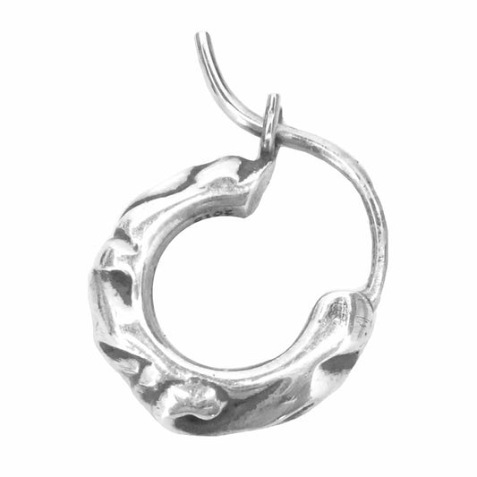 CHROME HEARTS クロムハーツ（原本有） Tiny Scroll Hoop タイニー スクロール フープ ピアス シルバー系【中古】