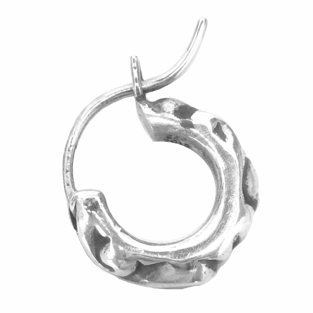 CHROME HEARTS クロムハーツ（原本有） Tiny Scroll Hoop タイニー スクロール フープ ピアス シルバー系【中古】