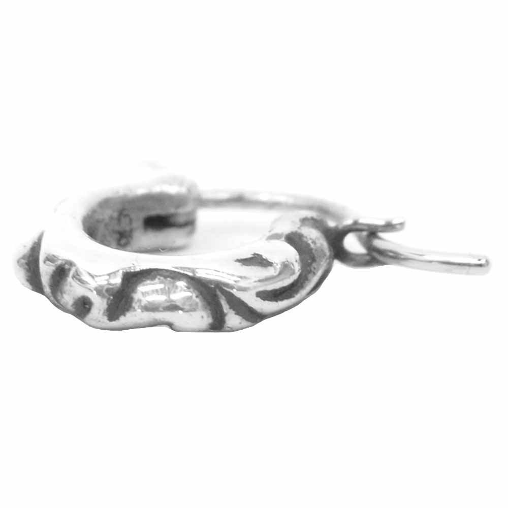 CHROME HEARTS クロムハーツ（原本有） Tiny Scroll Hoop タイニー スクロール フープ ピアス シルバー系【中古】