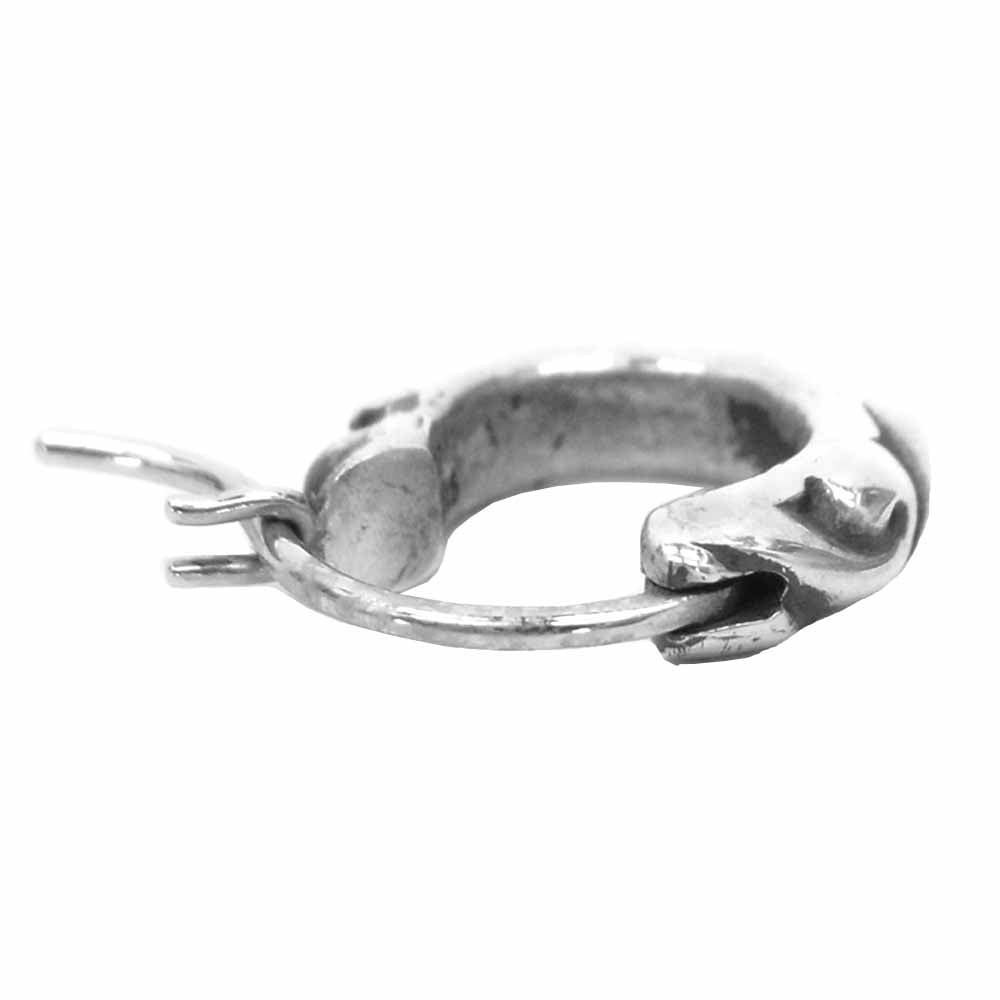 CHROME HEARTS クロムハーツ（原本有） Tiny Scroll Hoop タイニー スクロール フープ ピアス シルバー系【中古】