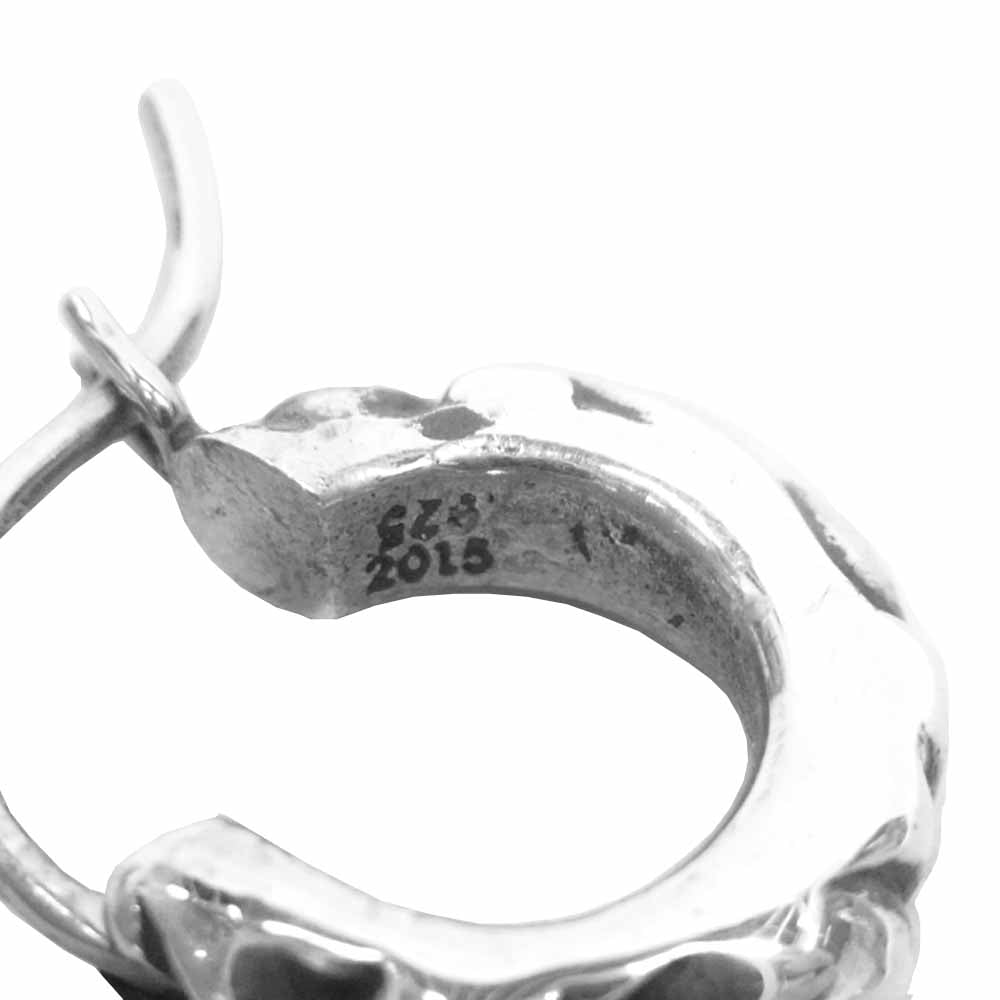 CHROME HEARTS クロムハーツ（原本有） Tiny Scroll Hoop タイニー スクロール フープ ピアス シルバー系【中古】