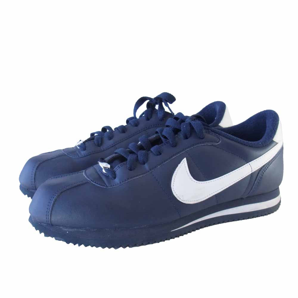 NIKE ナイキ 316418-402 CORTEZ BASIC LEATHER コルテッツ ベーシック レザー スニーカー ネイビー系 28【中古】