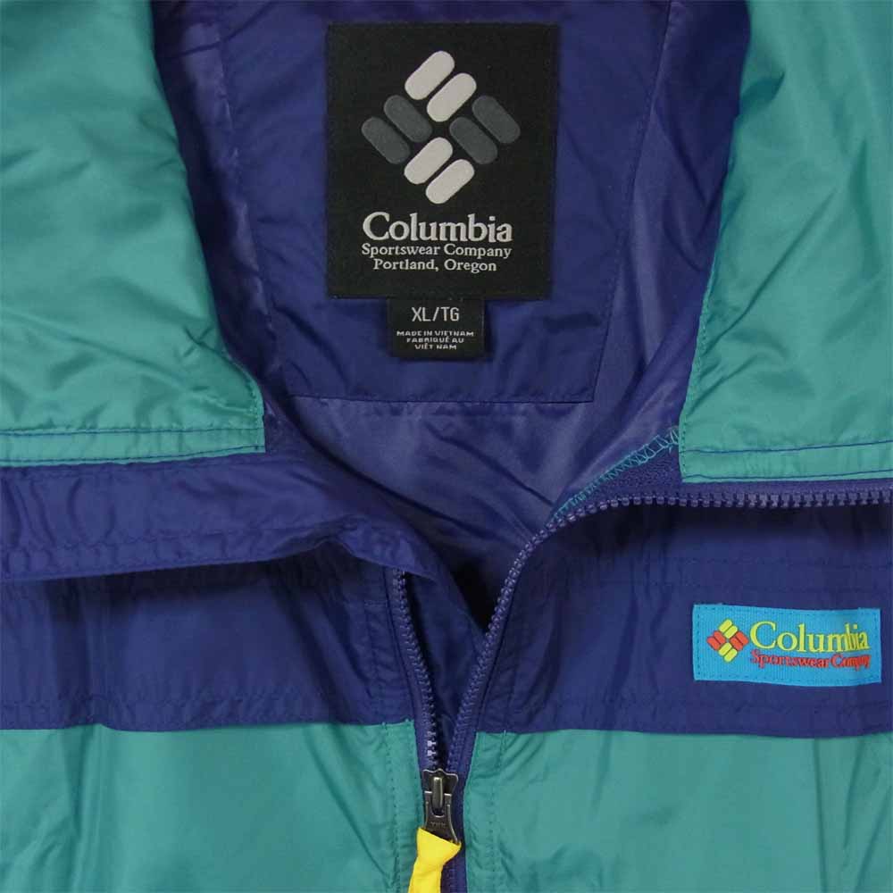 Columbia コロンビア PM3381 ソートゥース ジャケット ナイロン ベトナム製 パープル系 ライトブルー系 XL【中古】