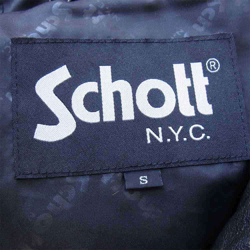 schott ショット HOODED RIDERS JACKET フーデッド ライダース ジャケット ブラック系 S【中古】