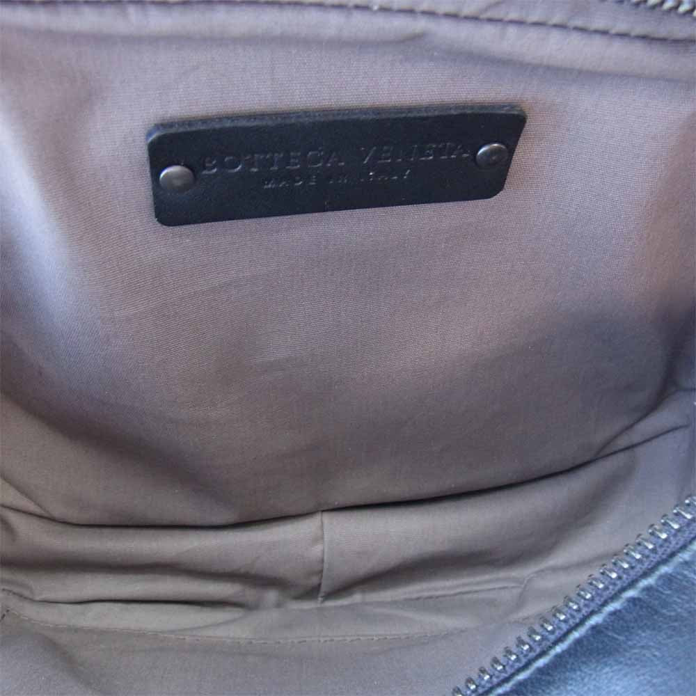 BOTTEGAVENETA ボッテガヴェネタ 520452 イントレチャート ボディバッグ ウエストポーチ ブラック系【中古】