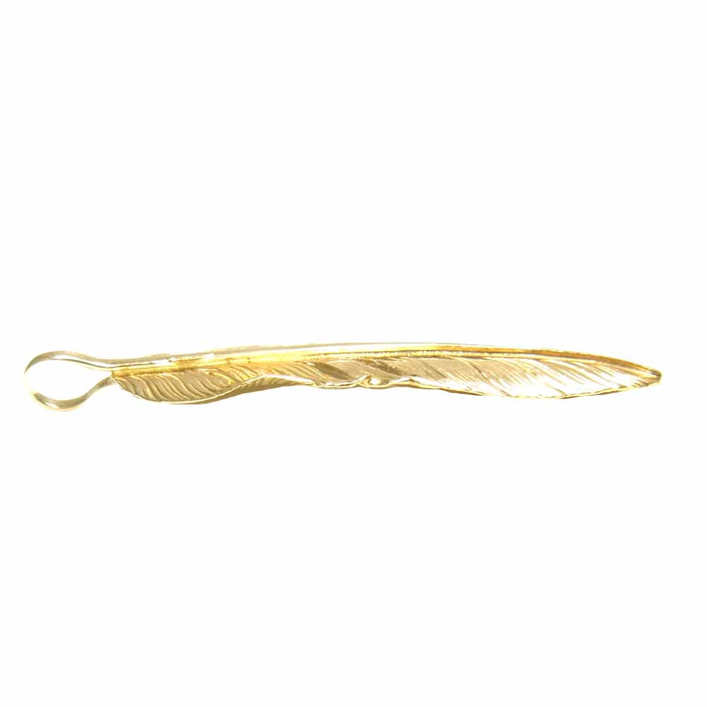 ARIZONA FREEDOM アリゾナフリーダム 18K 全金 フェザー ペンダント トップ 60mm ゴールド系【中古】
