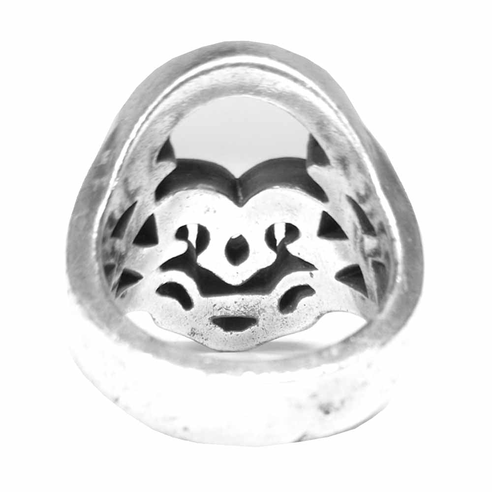 Justin Davis ジャスティンデイビス SRJ560 内山秀雄 HOLLOW SKULL RING ハロー スカル リング シルバー系 17号程度【中古】