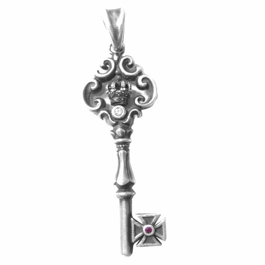 Justin Davis ジャスティンデイビス SPJ182 CREATION KEY PENDANT クリエイション キー ペンダント シルバー系【中古】