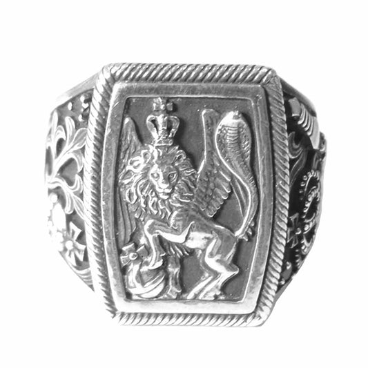 Justin Davis ジャスティンデイビス SRJ200 × ヨウジヤマモト Yohji Yamamoto REGAL CHAMBER RING リーガル チェインバー リング シルバー系 21【中古】