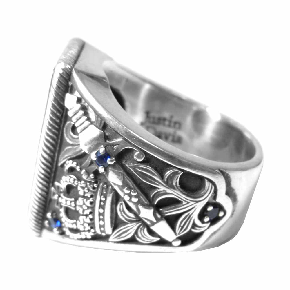 Justin Davis ジャスティンデイビス SRJ200 × ヨウジヤマモト Yohji Yamamoto REGAL CHAMBER RING リーガル チェインバー リング シルバー系 21【中古】