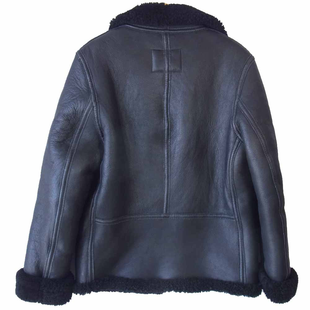 Ron Herman ロンハーマン 82-624-86 × ショット SCHOTT B-6 リアルムートン レザー フライトジャケット ブラック系 XS【中古】