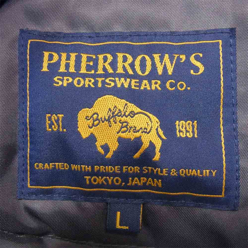 Pherrow's フェローズ AW PSCC1 中綿 ステンカラー コート ブラック