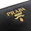 PRADA プラダ SAFFIANO サフィアーノ 二つ折り ウオレット 財布 ブラック系【中古】