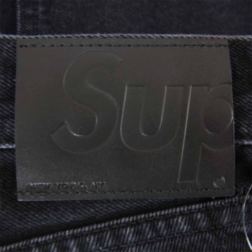 Supreme シュプリーム Stone Washed Black Slim Jean ストーンウォッシュ ブラック スリム ジーンズ ブラック系 32【美品】【中古】