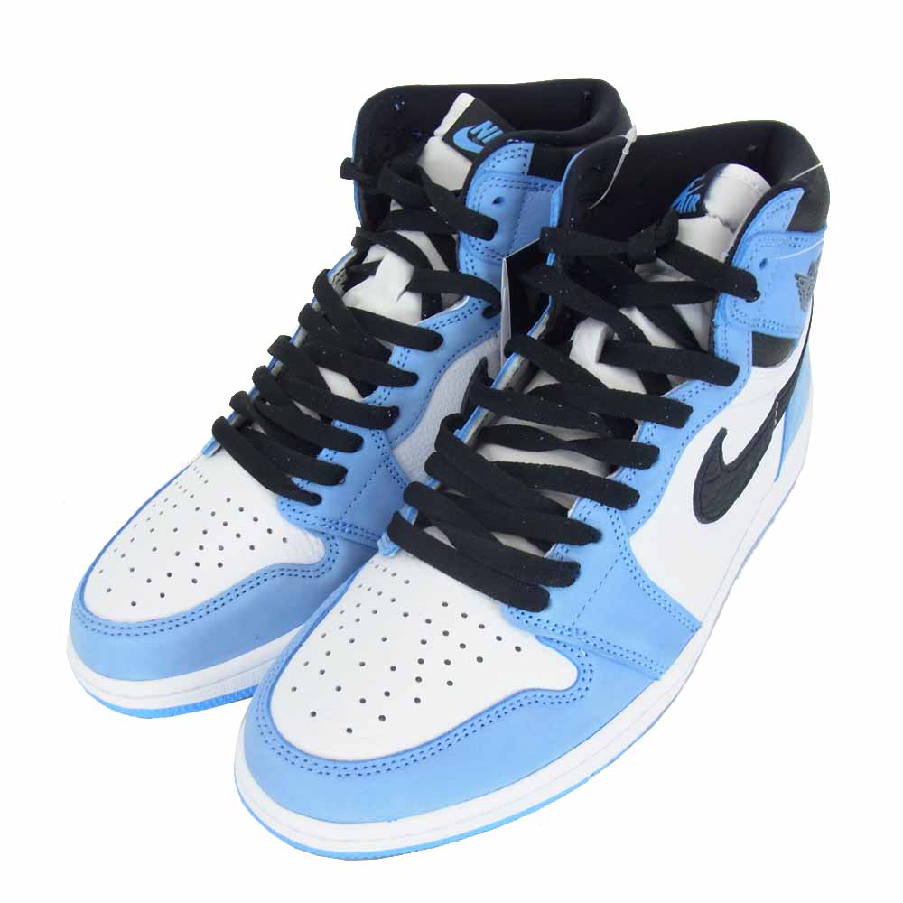 NIKE ナイキ 555088-134 AIR JORDAN 1 RETRO HIGH OG OG UNIVERSITY BLUE エアジョーダン 1 レトロ ハイ ユニバーシティ ブルー ライトブルー系 ブラック系 28cm【新古品】【未使用】【中古】