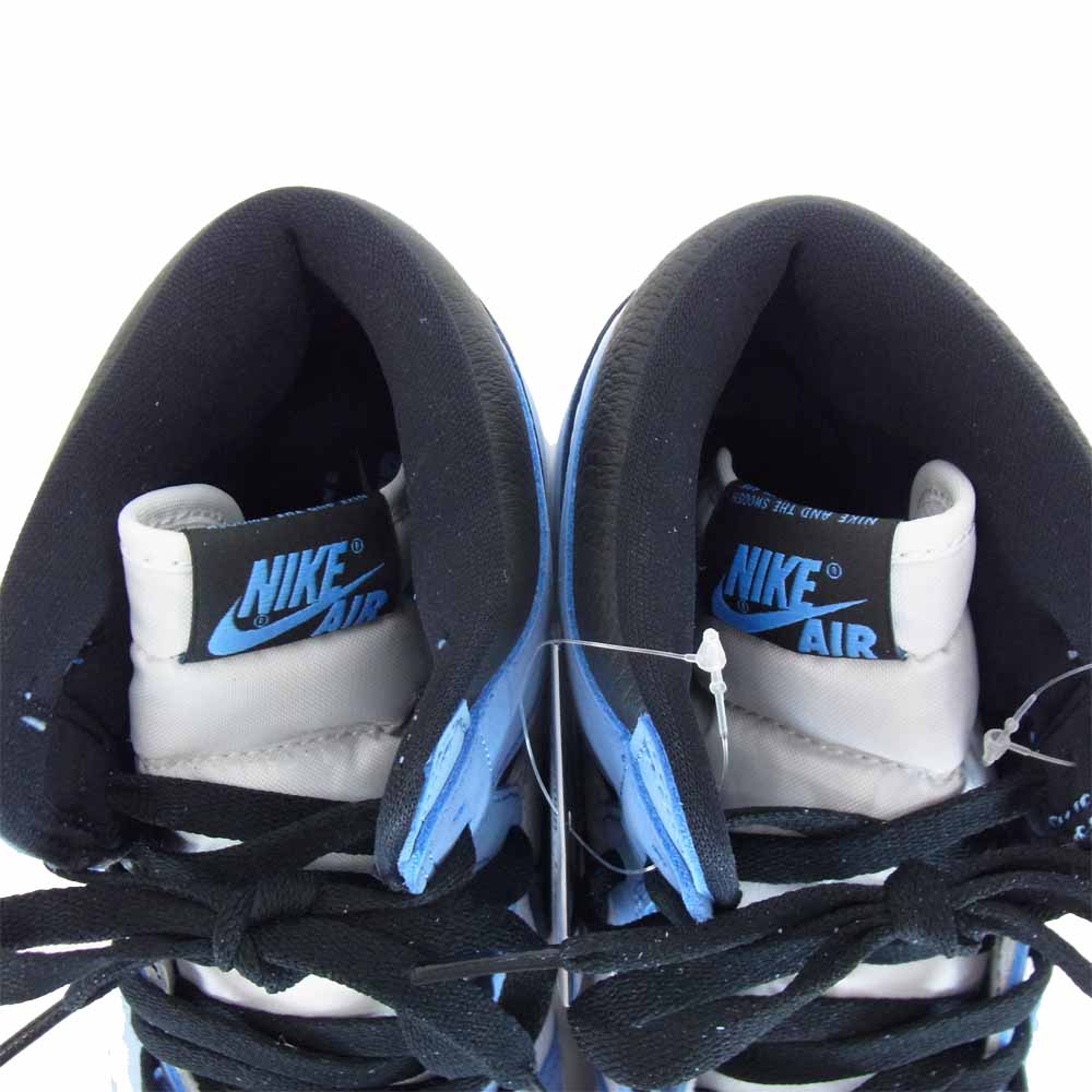NIKE ナイキ 555088-134 AIR JORDAN 1 RETRO HIGH OG OG UNIVERSITY BLUE エアジョーダン 1 レトロ ハイ ユニバーシティ ブルー ライトブルー系 ブラック系 28cm【新古品】【未使用】【中古】