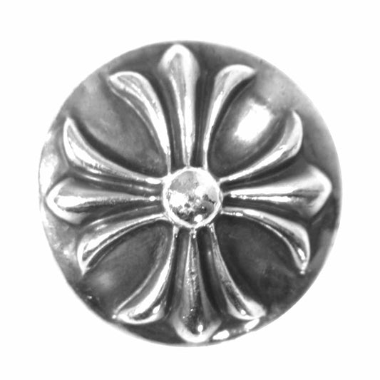 CHROME HEARTS クロムハーツ（原本有） HAIR BAND ヘアバンド クロスボール コンチョ ヘアゴム シルバー系【中古】