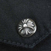 CHROME HEARTS クロムハーツ（原本無） 国内正規品 DENIM WESTERN クロスボール デニム ウエスタン シャツ ブラック系 SM【中古】