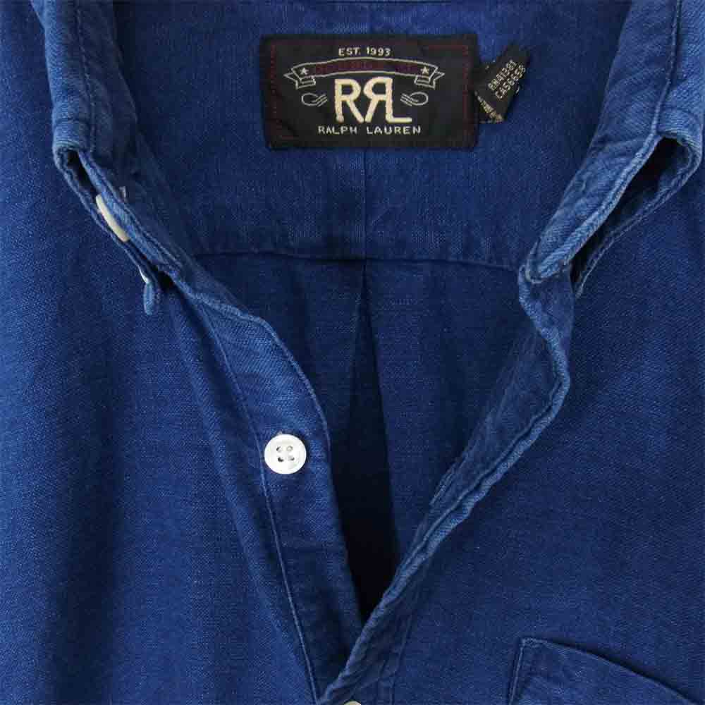 RRL ダブルアールエル INDIGO BD L/S SHIRTS インディゴ 長袖 シャツ ブルー系 170/92A【中古】