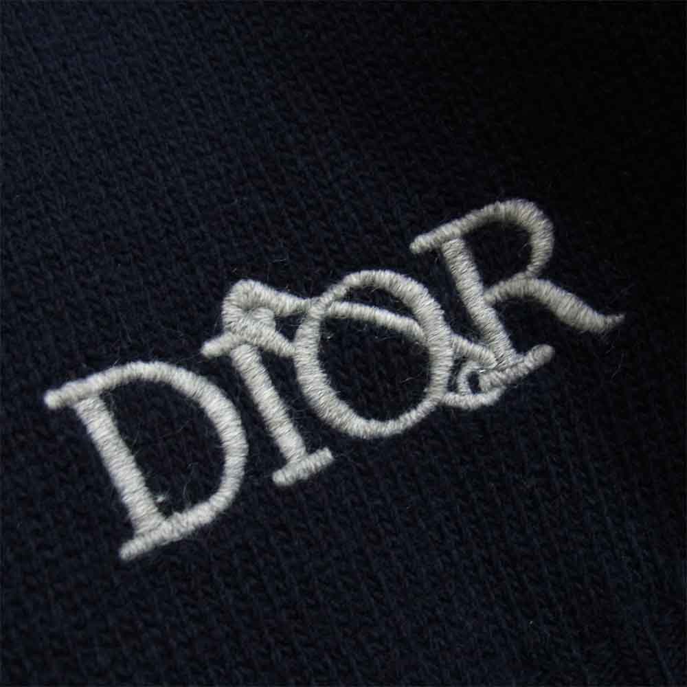 DIOR HOMME ディオールオム × ジュディ ブレイム JUDY BLAME 20AW 013M602BT213 ロゴ刺? ニット ネイビー系 L【美品】【中古】