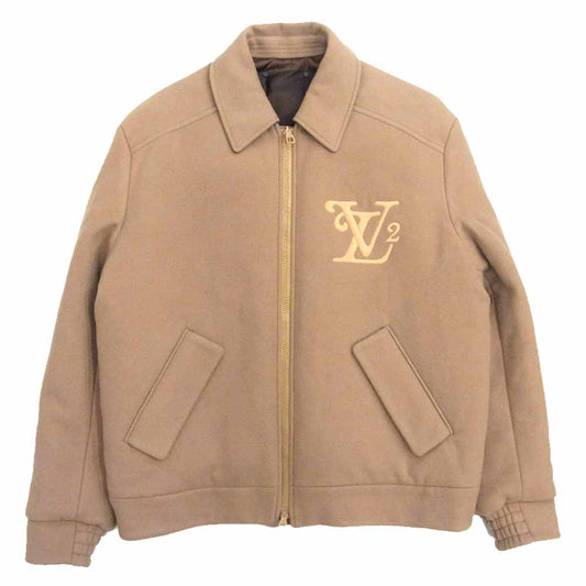 LOUIS VUITTON ルイ・ヴィトン × NIGO 国内正規品 20AW 1A81PQ リバーシブル ダミエ ジャイアント ボンバー ジャケット ブラウン系 50【美品】【中古】