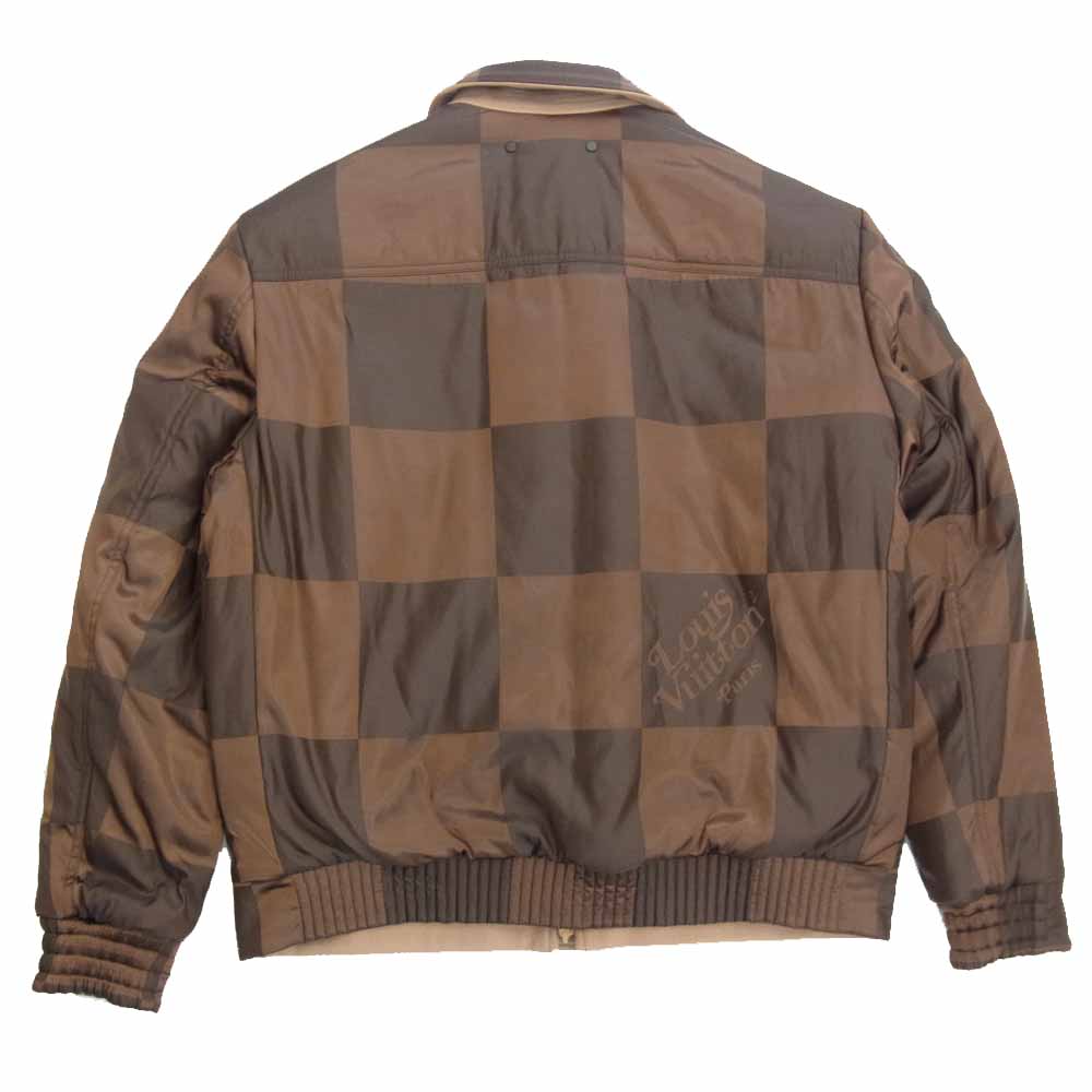 LOUIS VUITTON ルイ・ヴィトン × NIGO 国内正規品 20AW 1A81PQ リバーシブル ダミエ ジャイアント ボンバー ジャケット ブラウン系 50【美品】【中古】