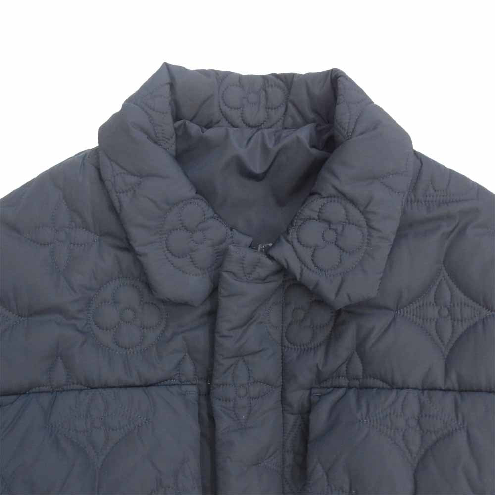 LOUIS VUITTON ルイ・ヴィトン 国内正規品 20SS 1A8HEY モノグラム ライト パデッド ブルゾン ネイビー系 46【美品】【中古】