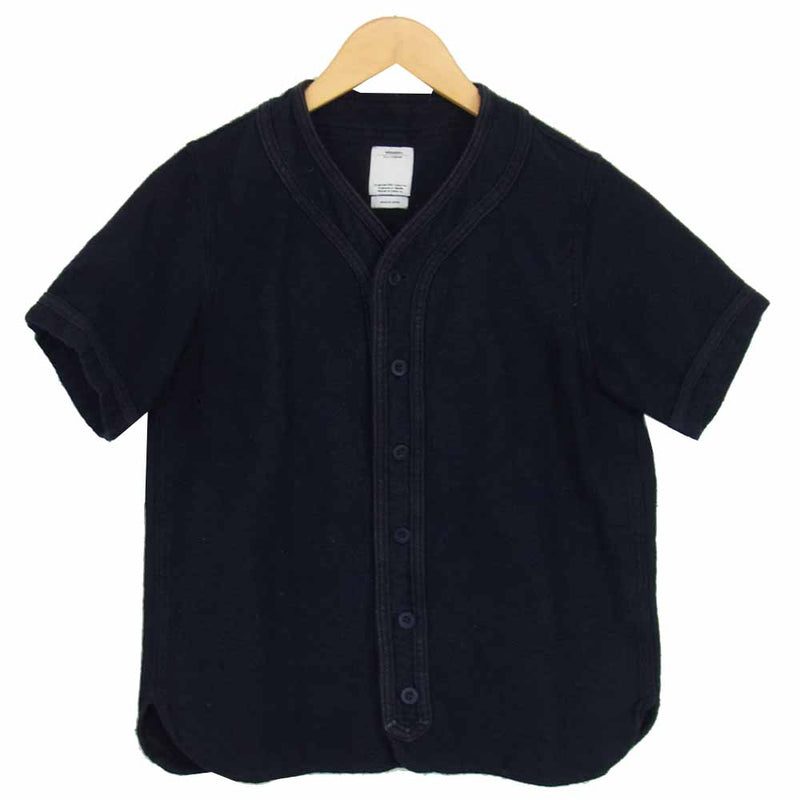 VISVIM ビズビム 0115105011029 15SS DUGOUT SHIRT S/S WOOL/LINEN ネイビー系 1【中古】