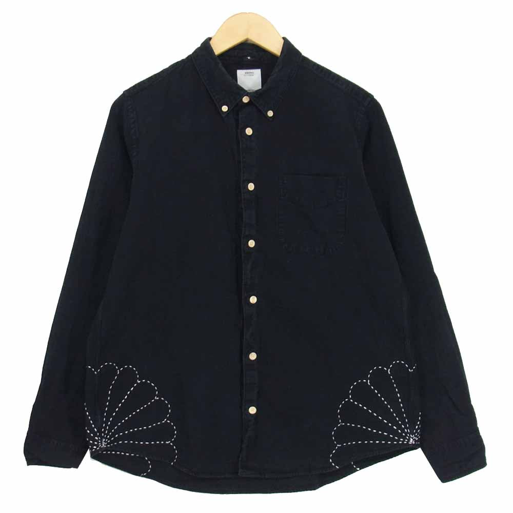 VISVIM ビズビム 0116305011005 16SS LUNGTA B.D. SASHIKO L/S INDIGO OVERDYE ブラック系 1【中古】