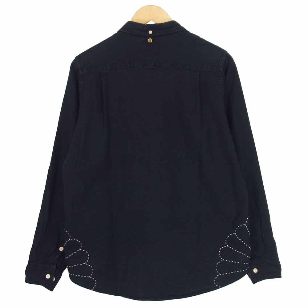 VISVIM ビズビム 0116305011005 16SS LUNGTA B.D. SASHIKO L/S INDIGO OVERDYE ブラック系 1【中古】