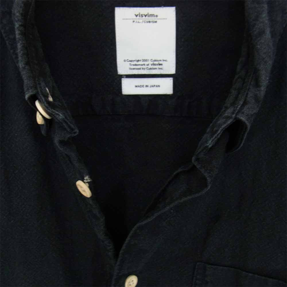 VISVIM ビズビム 0116305011005 16SS LUNGTA B.D. SASHIKO L/S INDIGO OVERDYE ブラック系 1【中古】