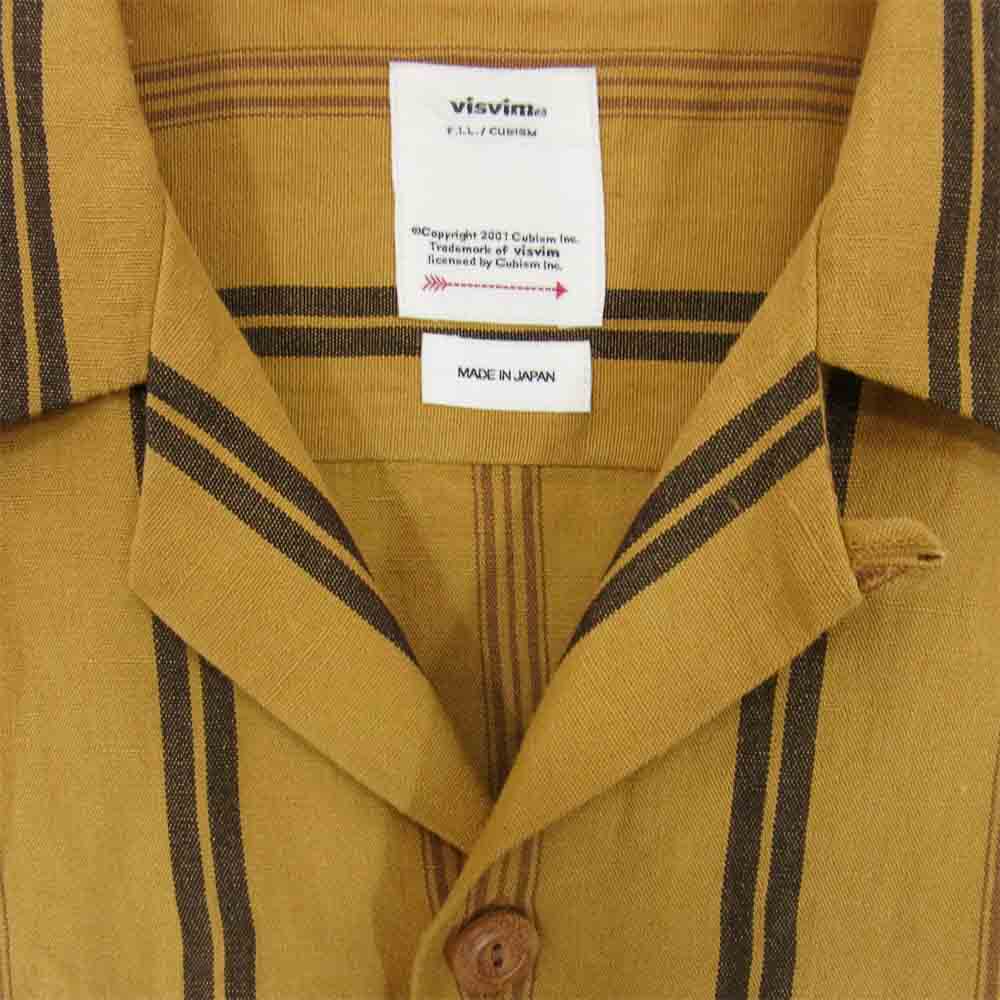 VISVIM ビズビム 0120105011023 20SS IRVING SHIRT S/S RAMIE/LINEN ブラウン系 2【美品】【中古】