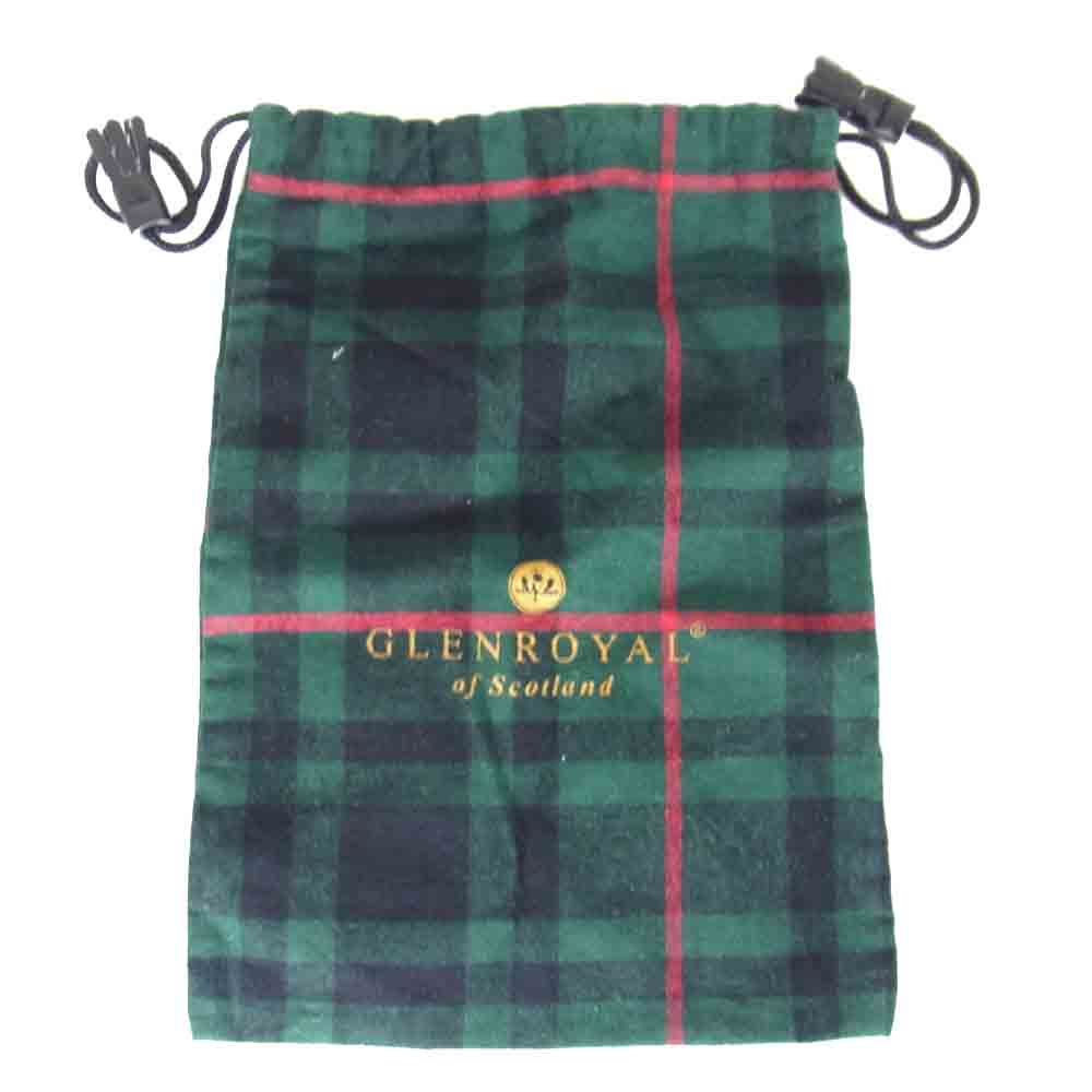 GLENROYAL グレンロイヤル レザー ラウンドジップ 長財布 ネイビー系【中古】