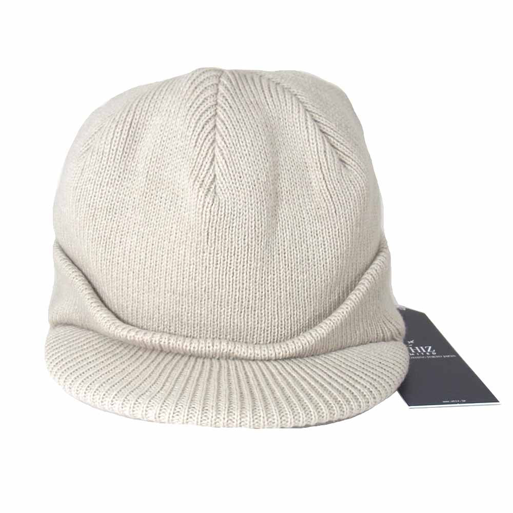 whiz ウィズ WL-H-48 LIMITED リミテッド BRIM CAP ニット キャップ ビーニー ベージュ系 FREE【新古品】【未使用】【中古】
