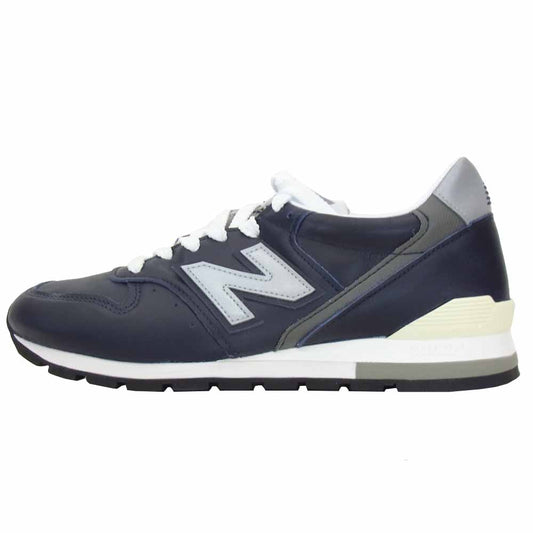NEW BALANCE ニューバランス M996NCB USA製 レザー スニーカー ダークネイビー系 27.5cm【新古品】【未使用】【中古】