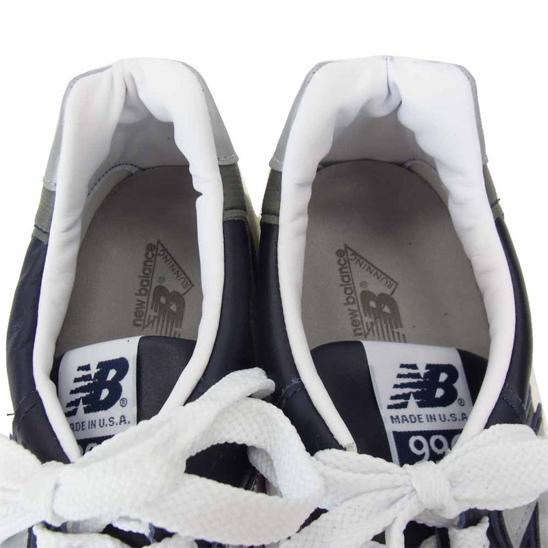 NEW BALANCE ニューバランス M996NCB USA製 レザー スニーカー ダークネイビー系 27.5cm【新古品】【未使用】【中古】