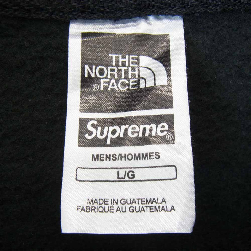 Supreme シュプリーム × ノースフェイス THE NORTH FACE 18SS NT11807I Metallic Logo Hooded Sweatshirt メタリックロゴ パーカー ブラック系 L【中古】