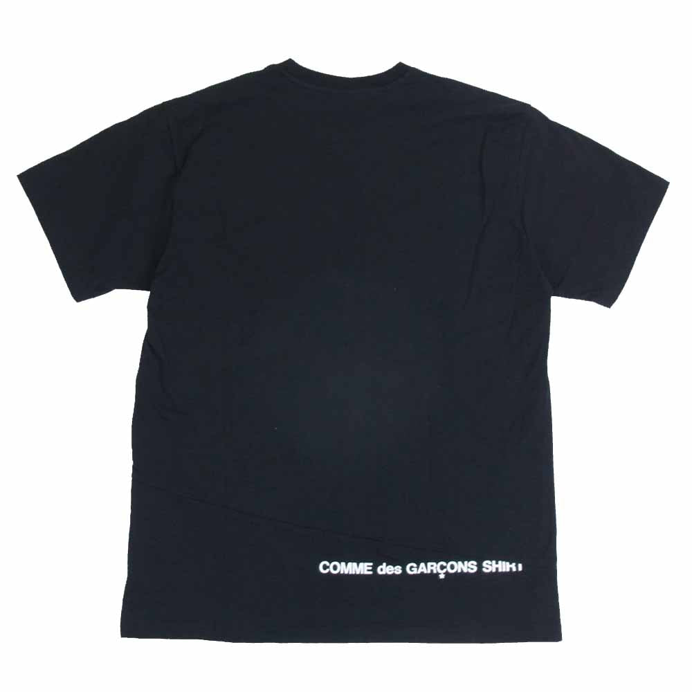 Supreme シュプリーム × コムデギャルソン COMME des GARCONS SHIRT 18AW Split Box Logo Tee スプリット ボックスロゴ Ｔシャツ ブラック系 M【美品】【中古】