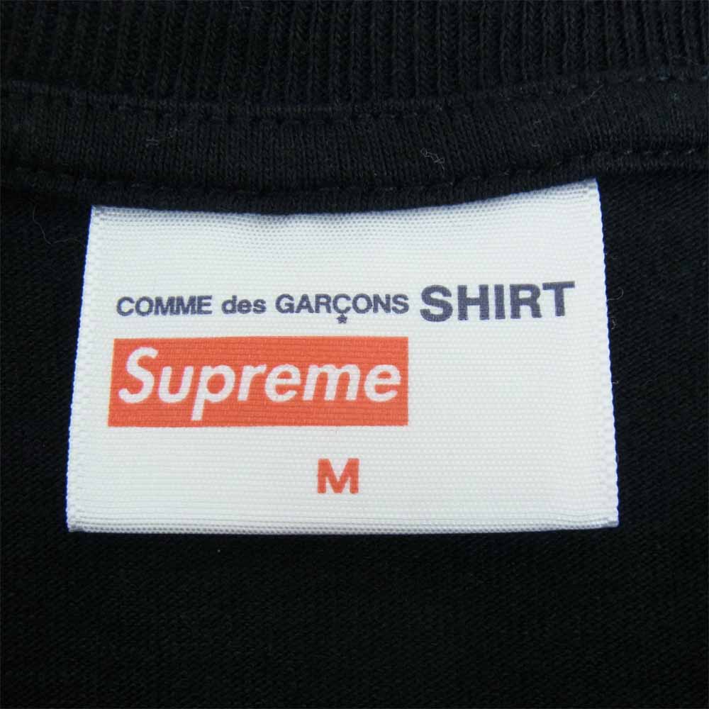 Supreme シュプリーム × コムデギャルソン COMME des GARCONS SHIRT 18AW Split Box Logo Tee スプリット ボックスロゴ Ｔシャツ ブラック系 M【美品】【中古】