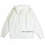 Supreme シュプリーム × コムデギャルソン COMME des GARCONS SHIRT 18AW Split Box Logo Hooded Sweatshirt スプリット ボックスロゴ パーカー ホワイト系 M【美品】【中古】