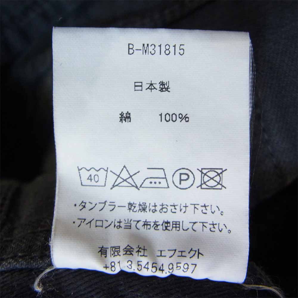 bukht ブフト  B-M31815 センターシーム テーパード パンツ 日本製 2 コットンパンツ ブラック系 M【中古】