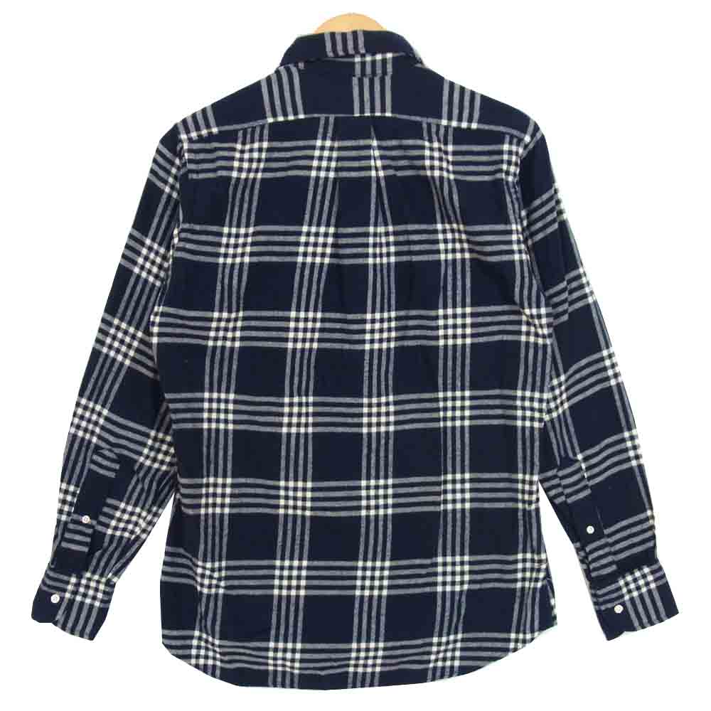 INDIVIDUALIZED SHIRTS インディビジュアライズドシャツ ボタンダウン  チェック ネル シャツ USA製 ダークネイビー系 15-32【中古】