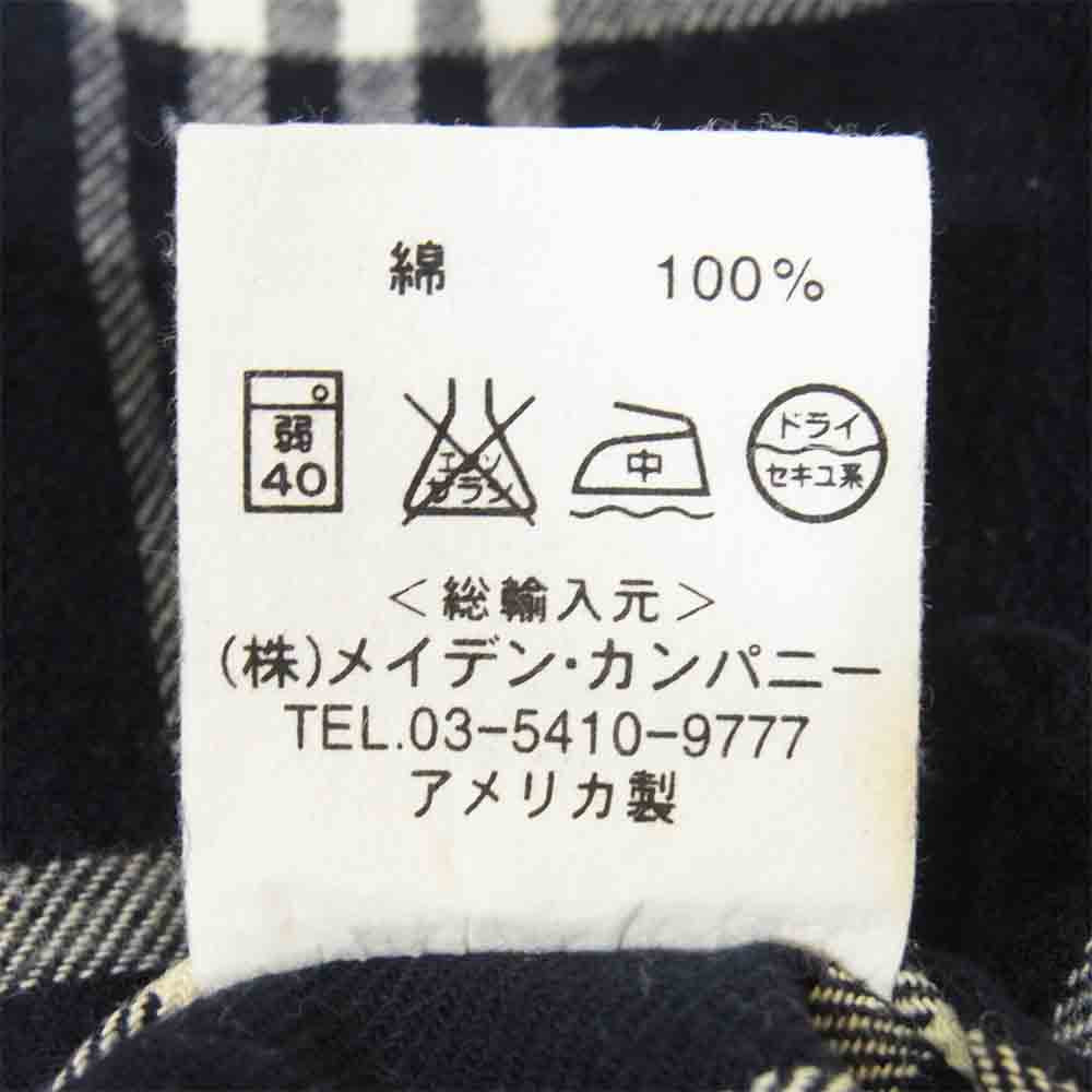 INDIVIDUALIZED SHIRTS インディビジュアライズドシャツ ボタンダウン  チェック ネル シャツ USA製 ダークネイビー系 15-32【中古】