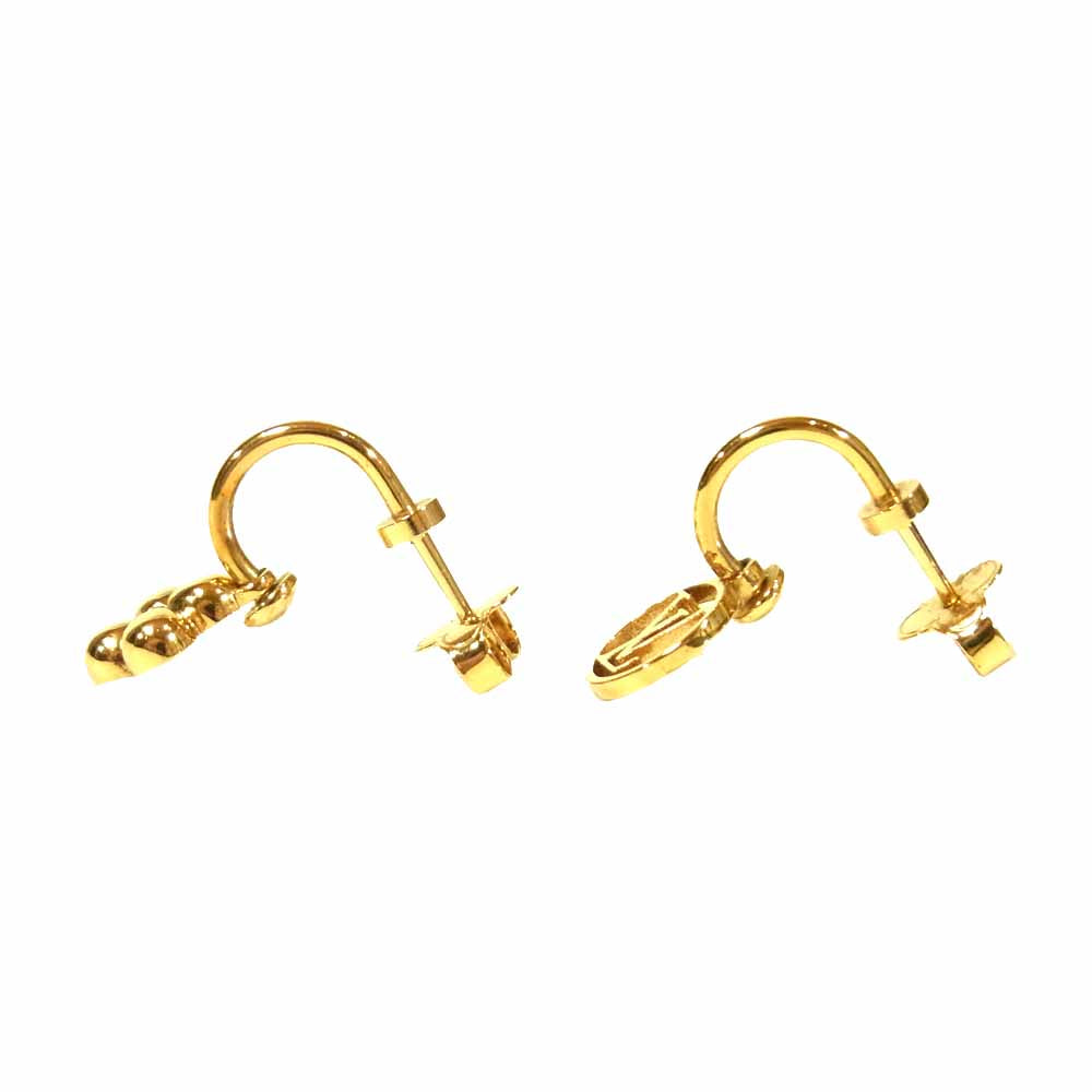 LOUIS VUITTON ルイ・ヴィトン M64859 ブックル ドレイユ ブルーミング ピアス ゴールド系【美品】【中古】