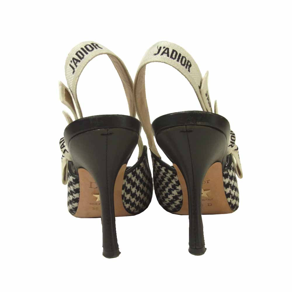 Christian Dior クリスチャンディオール J'Adior ジャディオール スリングバック パンプス ブラック系 ホワイト系 36 D【中古】