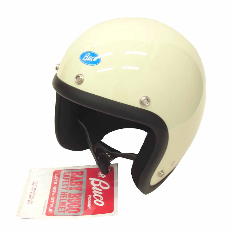 BUCO ブコ JET500-TX BABY BUCO PLAIN MODEL ベビー ブコ プレーン モデル ヘルメット ホワイト系 S/M【新古品】【未使用】【中古】