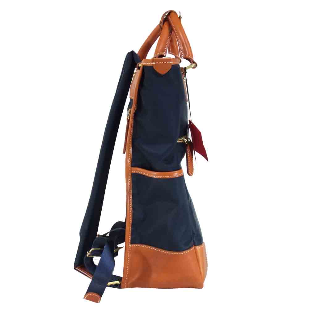 レガーレ Japone ジャポネ 2way トート リュック デイ パック バッグ ネイビー系【新古品】【未使用】【中古】