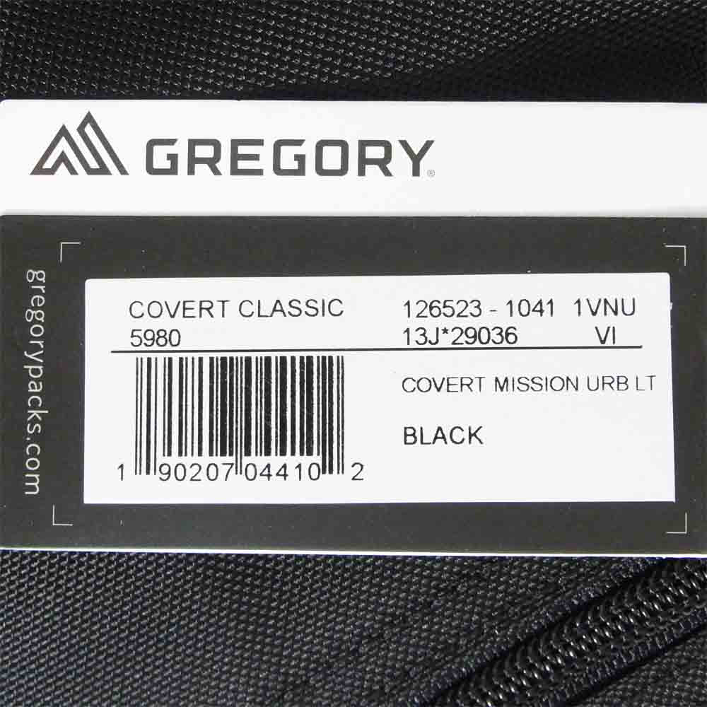 GREGORY グレゴリー COVERT MISSION ポーチ付き 3Way トート ショルダー リュック ビジネス バッグ ブラック系【新古品】【未使用】【中古】