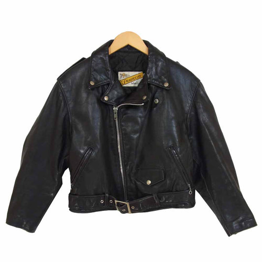 schott ショット PERFECT パーフェクト ダブル ライダース レザー ジャケット ブラック系 12【中古】