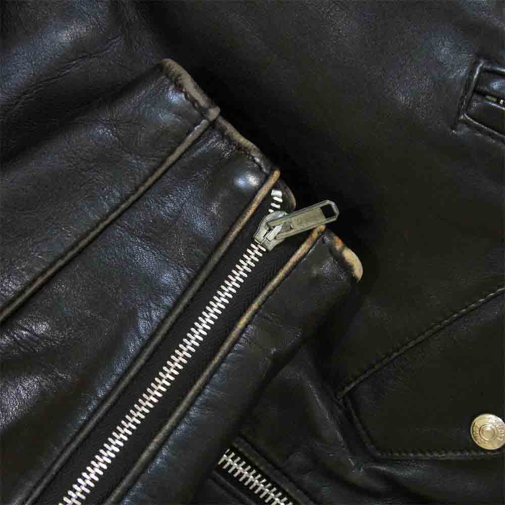 schott ショット PERFECT パーフェクト ダブル ライダース レザー ジャケット ブラック系 12【中古】